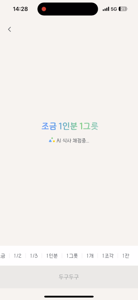 음식 및 식사량 입력 (2)